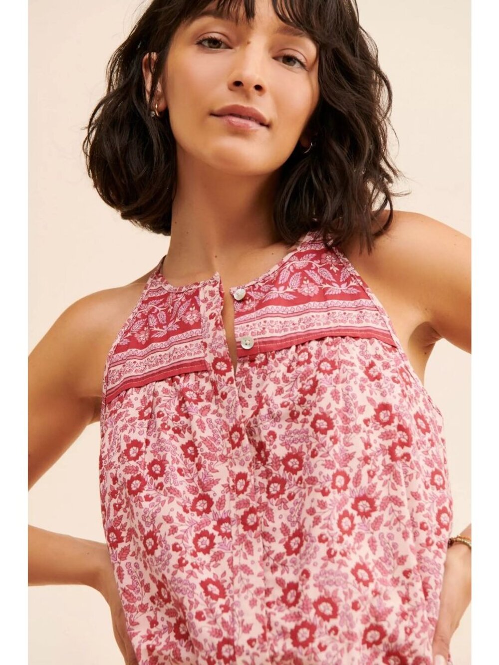 🆕FAHERTY Adella Jumpsuit Floral Cotton Small - Picture 5 of 11